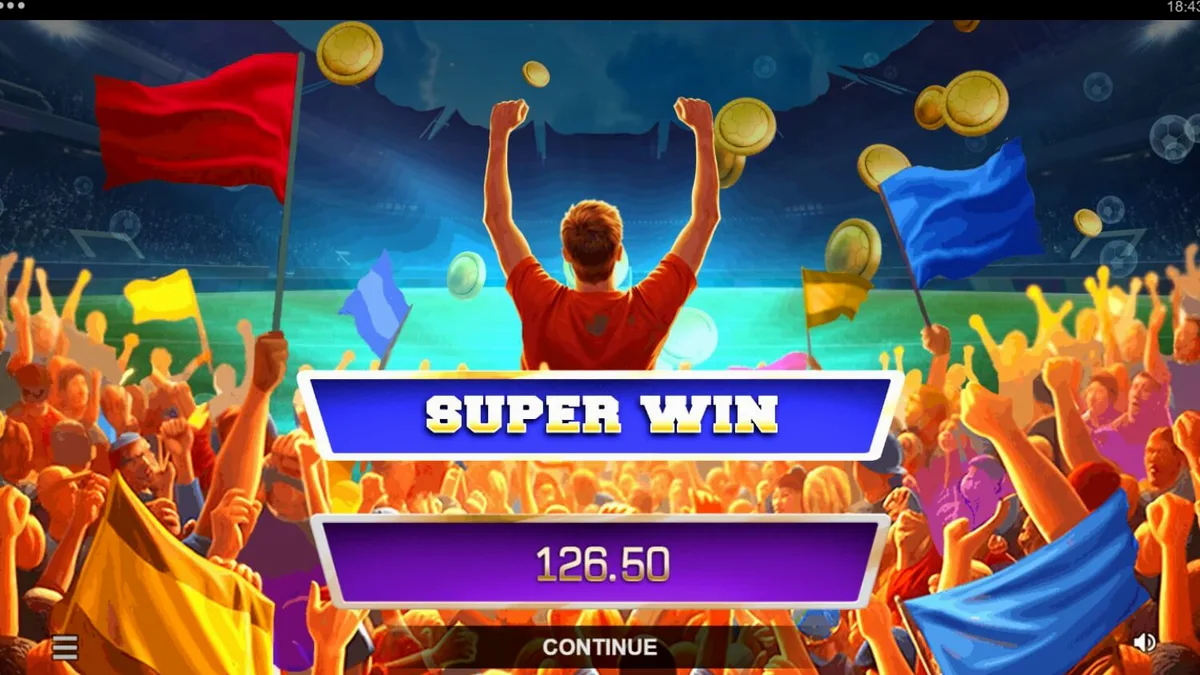 Tampilan visual stadion sepak bola dalam permainan slot Ultimate Goal Blitz